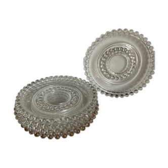 6 glass dessert plates