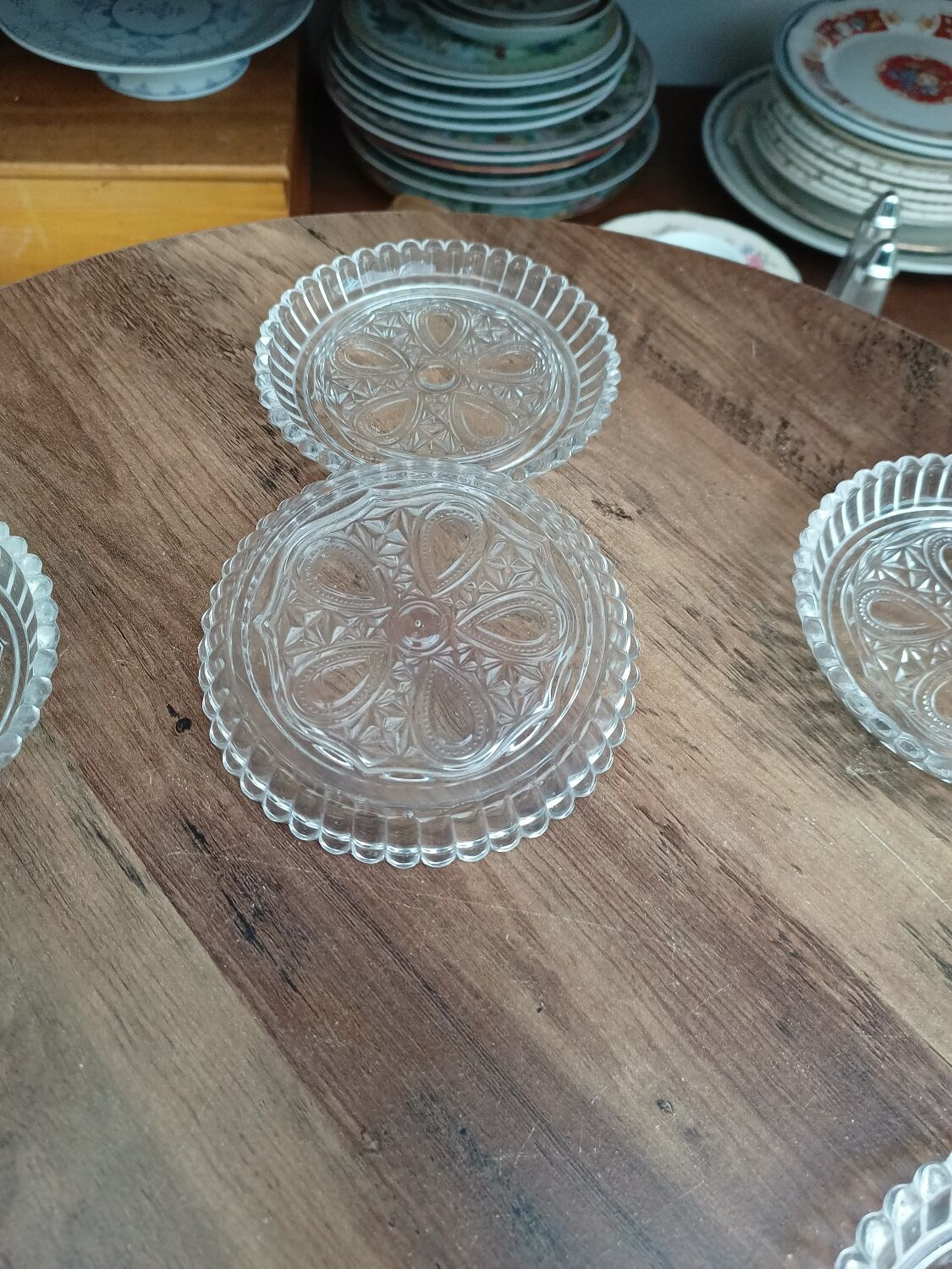 Set of six vontahe glass bottle rest