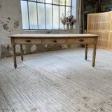 2m walnut drapery farmhouse table