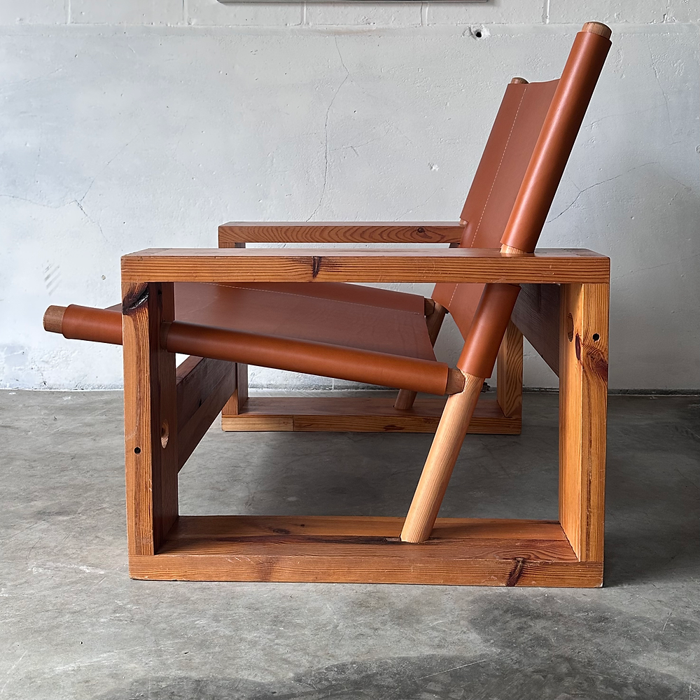 Brutalist lounge chair, Ate Van Apeldoorn, Houtwerk Hattem, Netherlands, 1970s