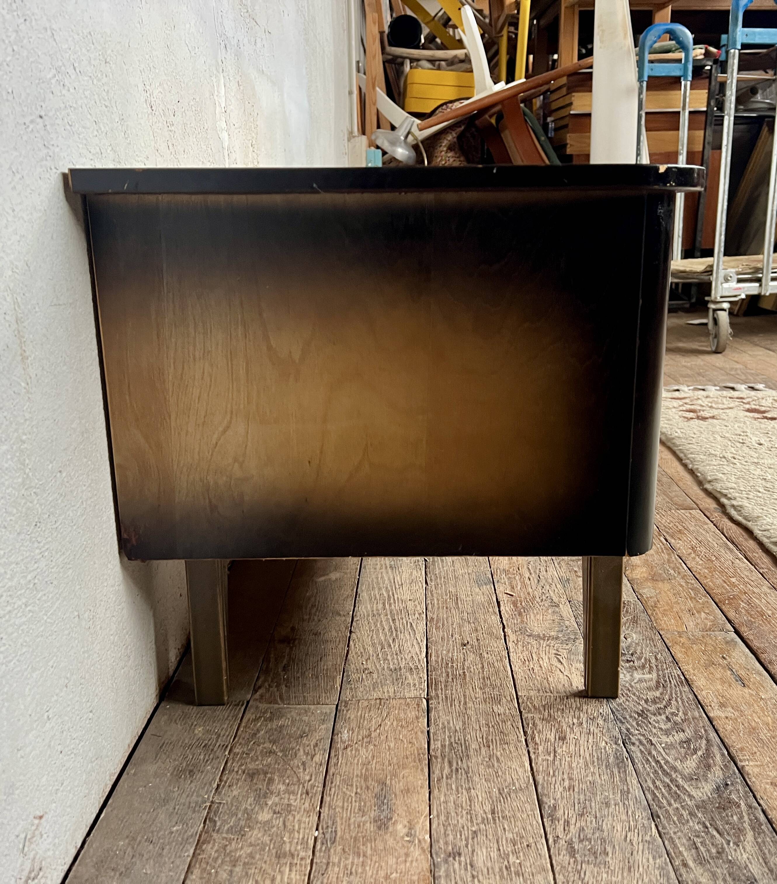 Vintage TV cabinet sideboard with Scandinavian-style compass legs