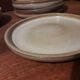 Beige vintage stoneware plates