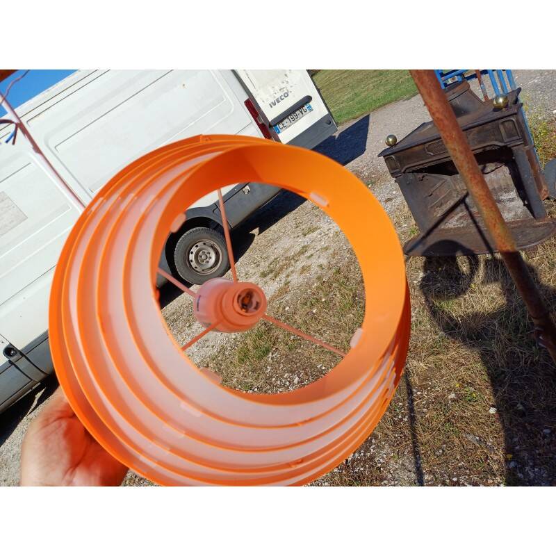 Vintage orange plastic pendant light