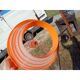 Vintage orange plastic pendant light