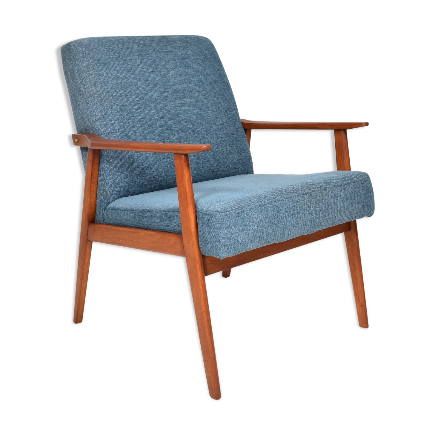 Original club armchair "Snieżnik" 1960s, blue
