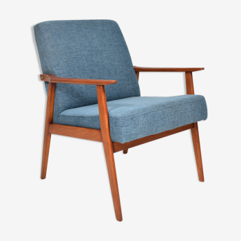 Fauteuil original « Snieżnik » années 1960, bleu