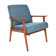 Original club armchair "Snieżnik" 1960s, blue