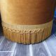 Pouf ancien velour camel doré style art déco