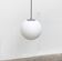 Vintage German space age glass ball pendant lamp by Limburg.