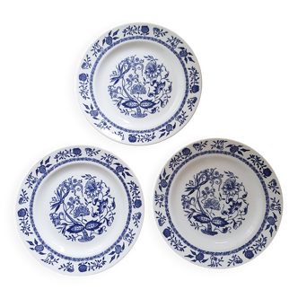 Lot de 3 assiettes plates