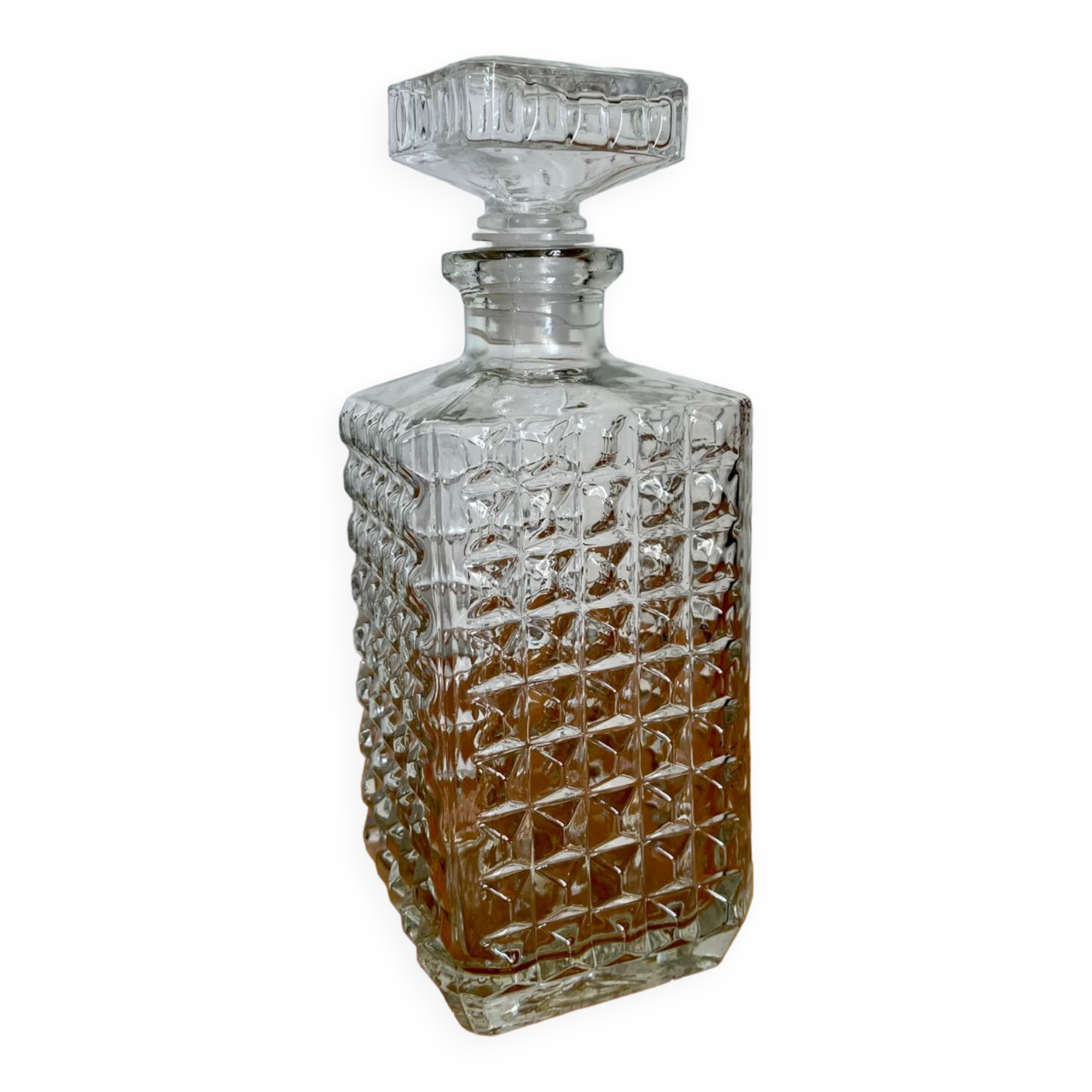 Carafe à whisky en verre vintage