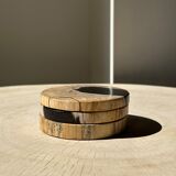 Set of 3 fossilized wooden coasters (clear)