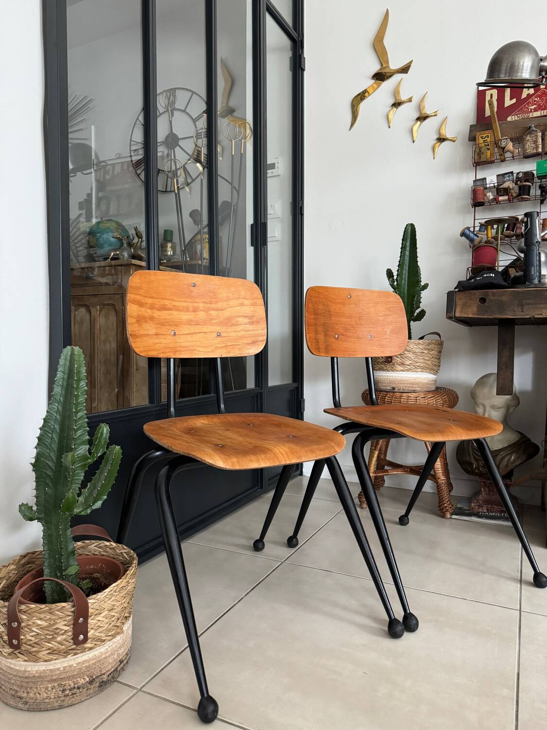 Vintage Mobilor school chair