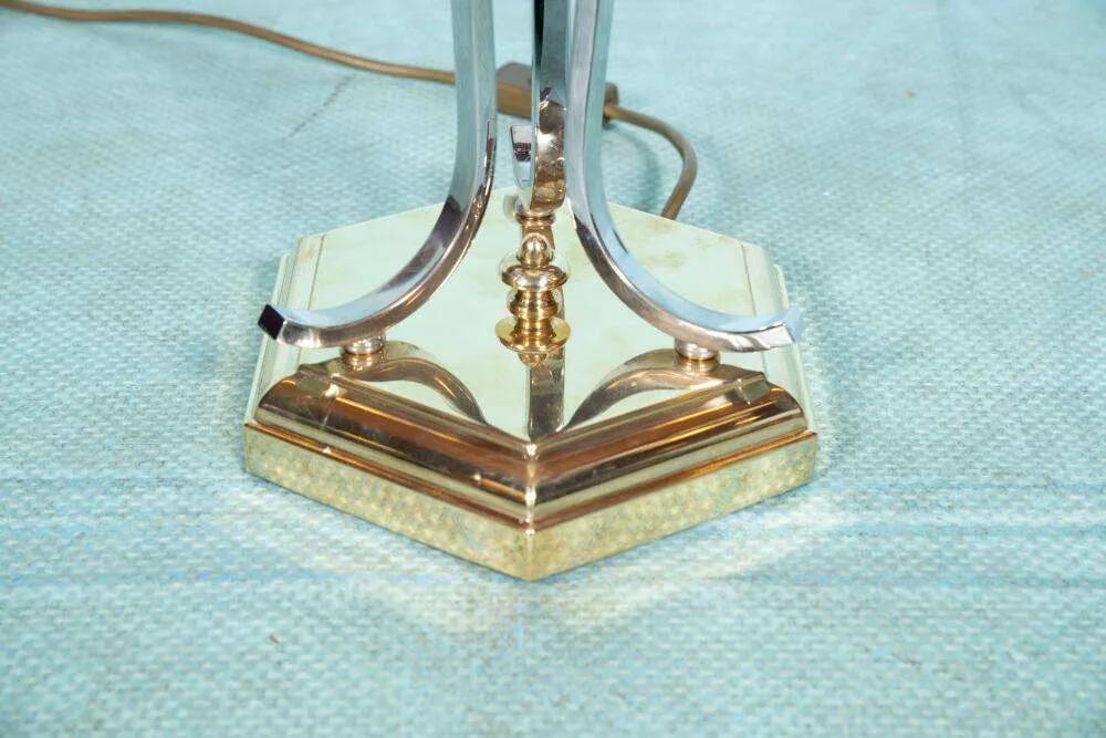 Vintage brass table lamp in Hollywood Regency style from the 50s/60s.