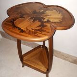 Majorelle pedestal table with thistle