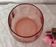 Rounded vase salmon pink glass - vintage