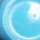 French 1950s Bale Shape Blue Opaline Glass Lamp Bulbous Gourd Cotton Bale