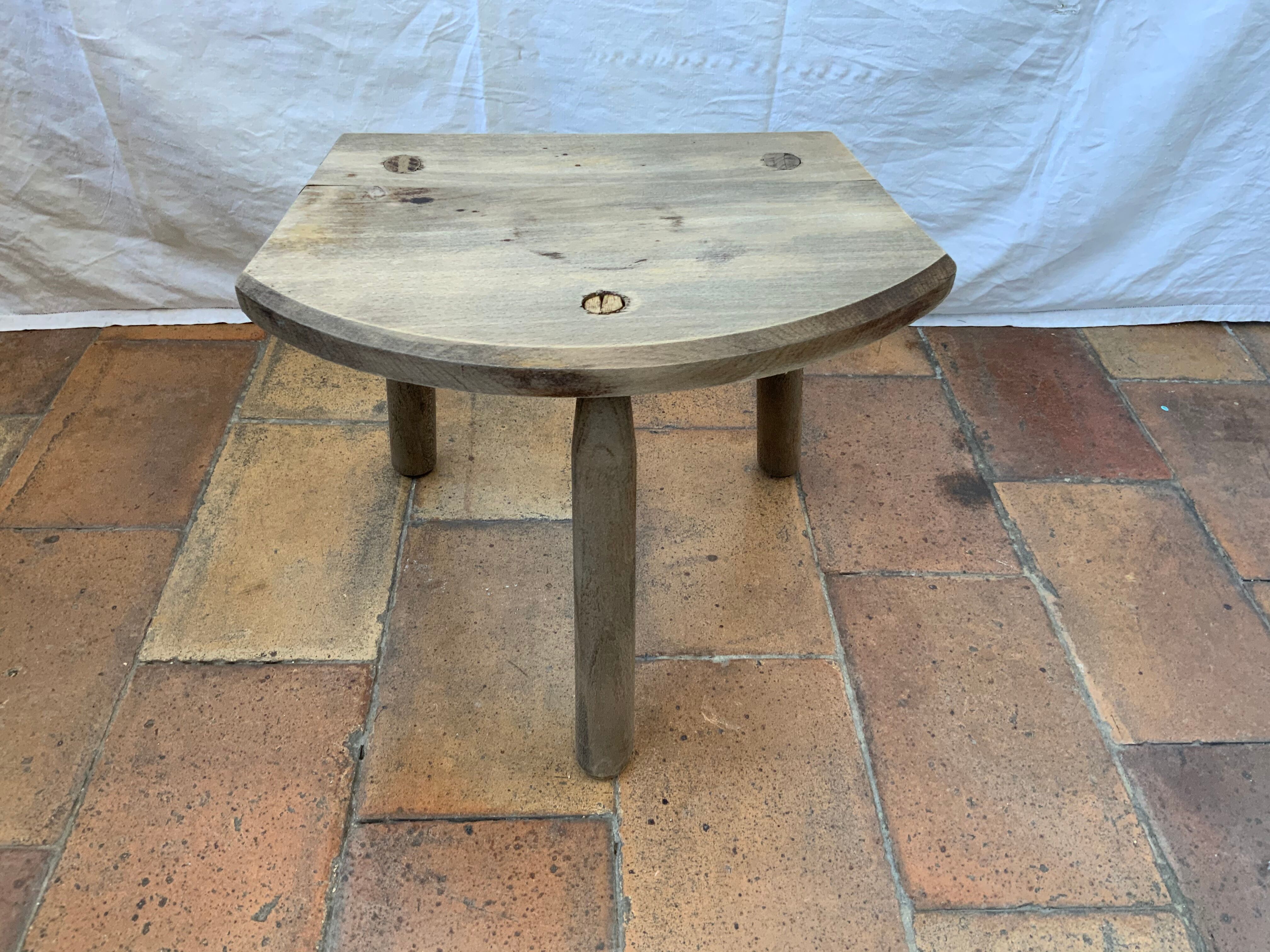 Vintage cowhide tabouret