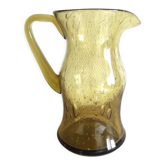 Biot bubbled glass pitcher