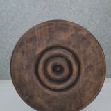 Set of 2 wooden tripod stools