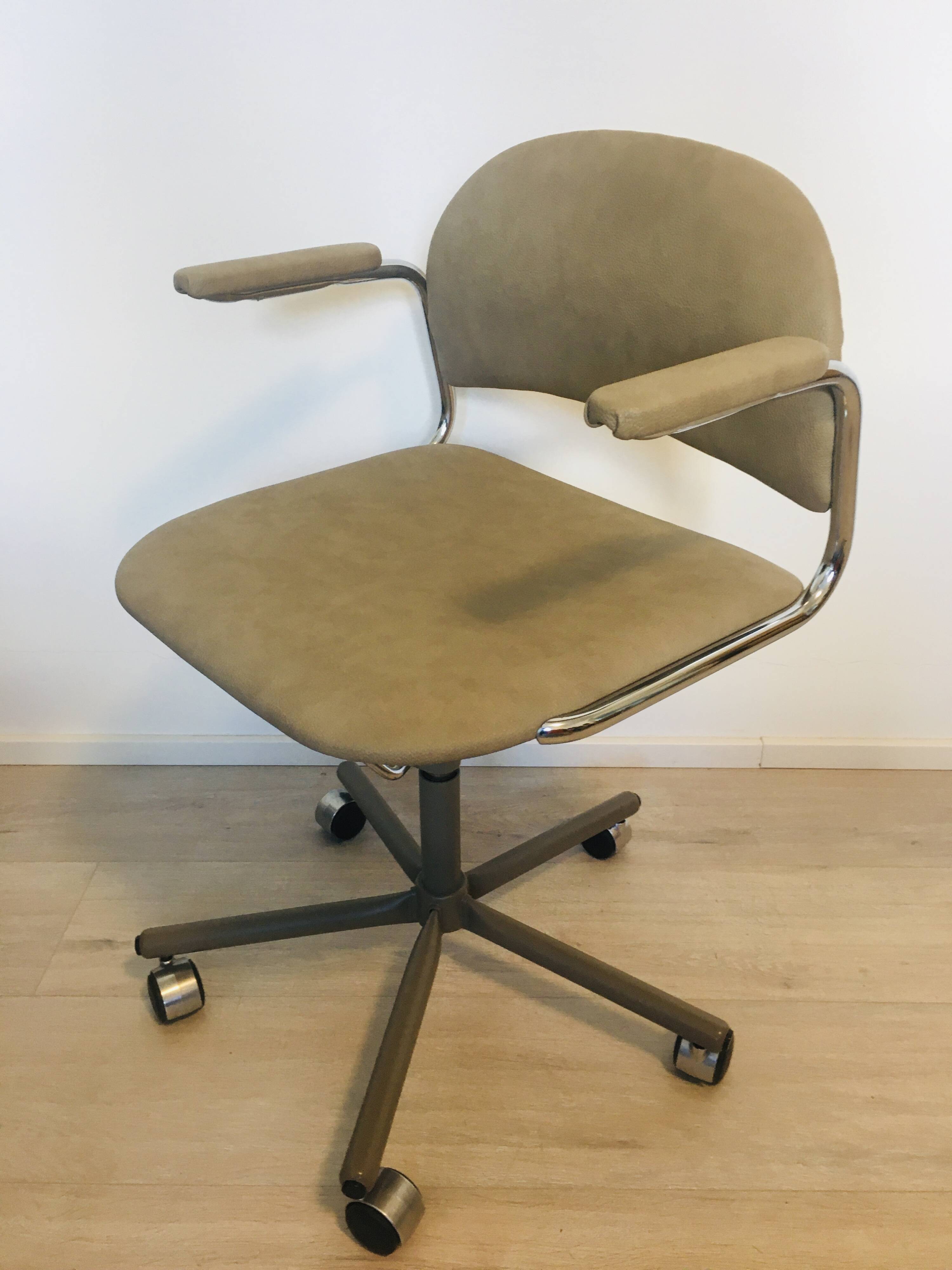 Vintage Biege Office Arm Chair from Kovona Model K-107, Czechoslovakia 1970’s