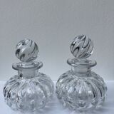 Pair of perfume bottles in crystal XIXth