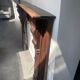 Wood fireplace mantle