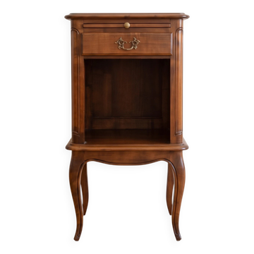 Table d'appoint style Louis XV en bois avec tiroir et niche
