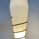 Vintage opaline and metal lamp