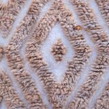 Moroccan Berber rug dark beige relief patterns