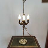 Large Italian-style gold metal lamp H73cm