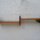 Pair of teak wall shelves