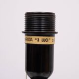 Lampe de table en cuir cousu Jean Adnet, style années 1960