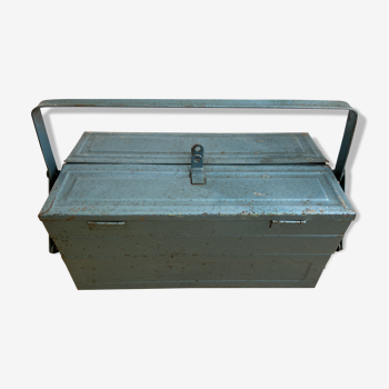 Blue metal toolbox
