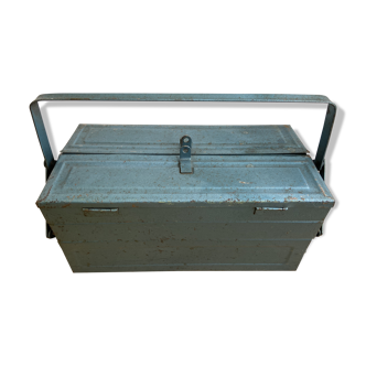 Blue metal toolbox