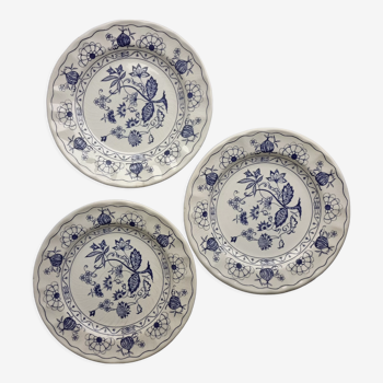 Blue porcelain onion plates