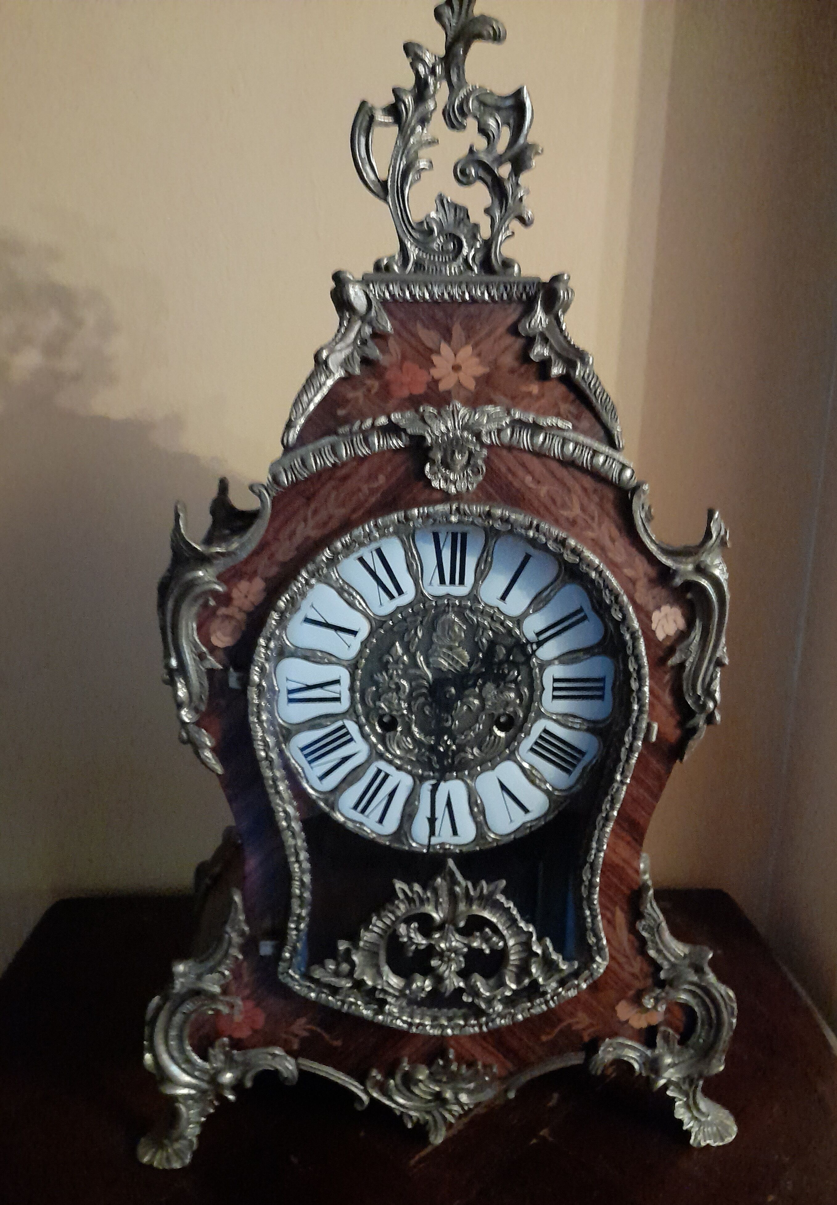 Louis XVI style cartel in Boulle marquetry