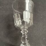 6 verres à vin blanc en cristal taillé