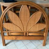 Single rattan headboard