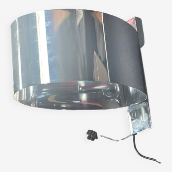 Designer chrome metal wall lamp