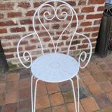 Wrought iron garden armchair