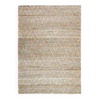 Braided jute rug with diamond patterns 190x290 cm