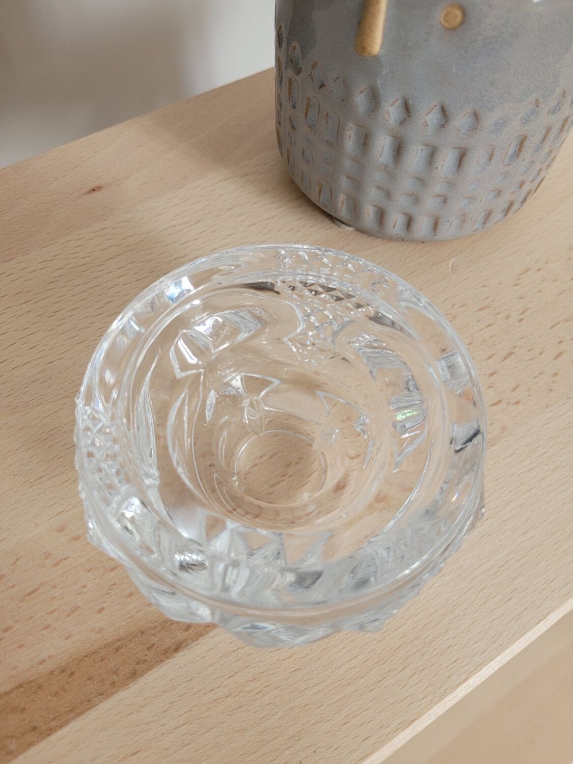 Set of two crystal candlesticks