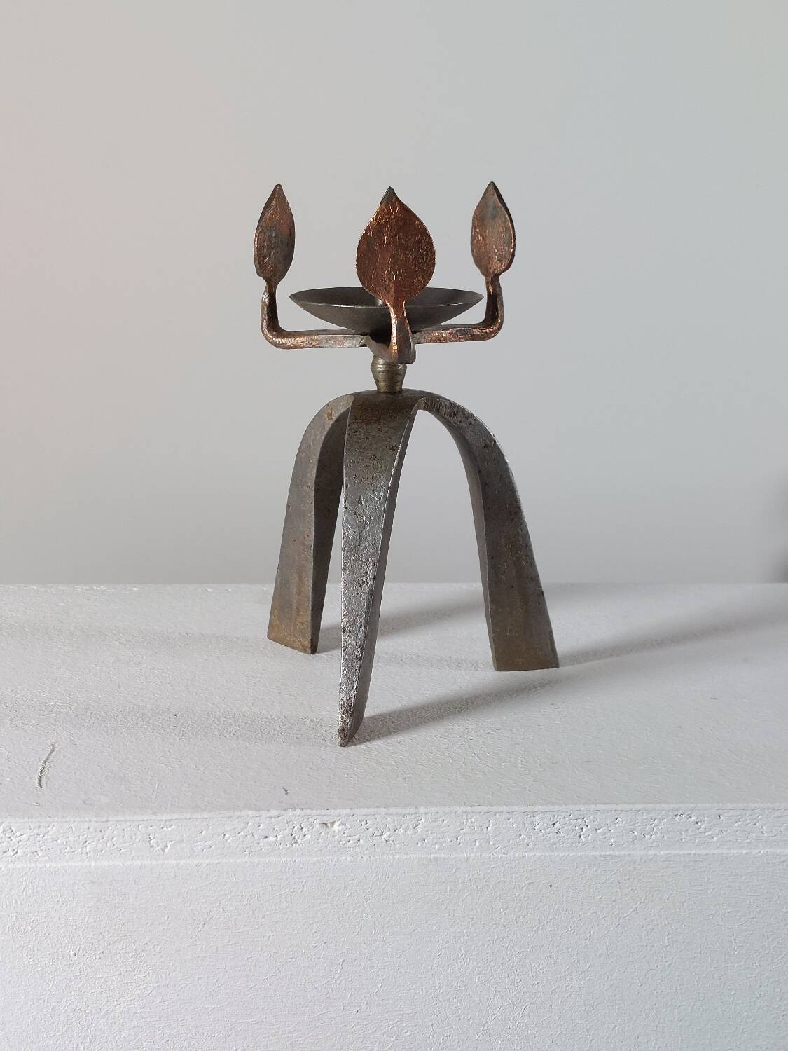 Bougeoir vintage artisanal unique des années 50.