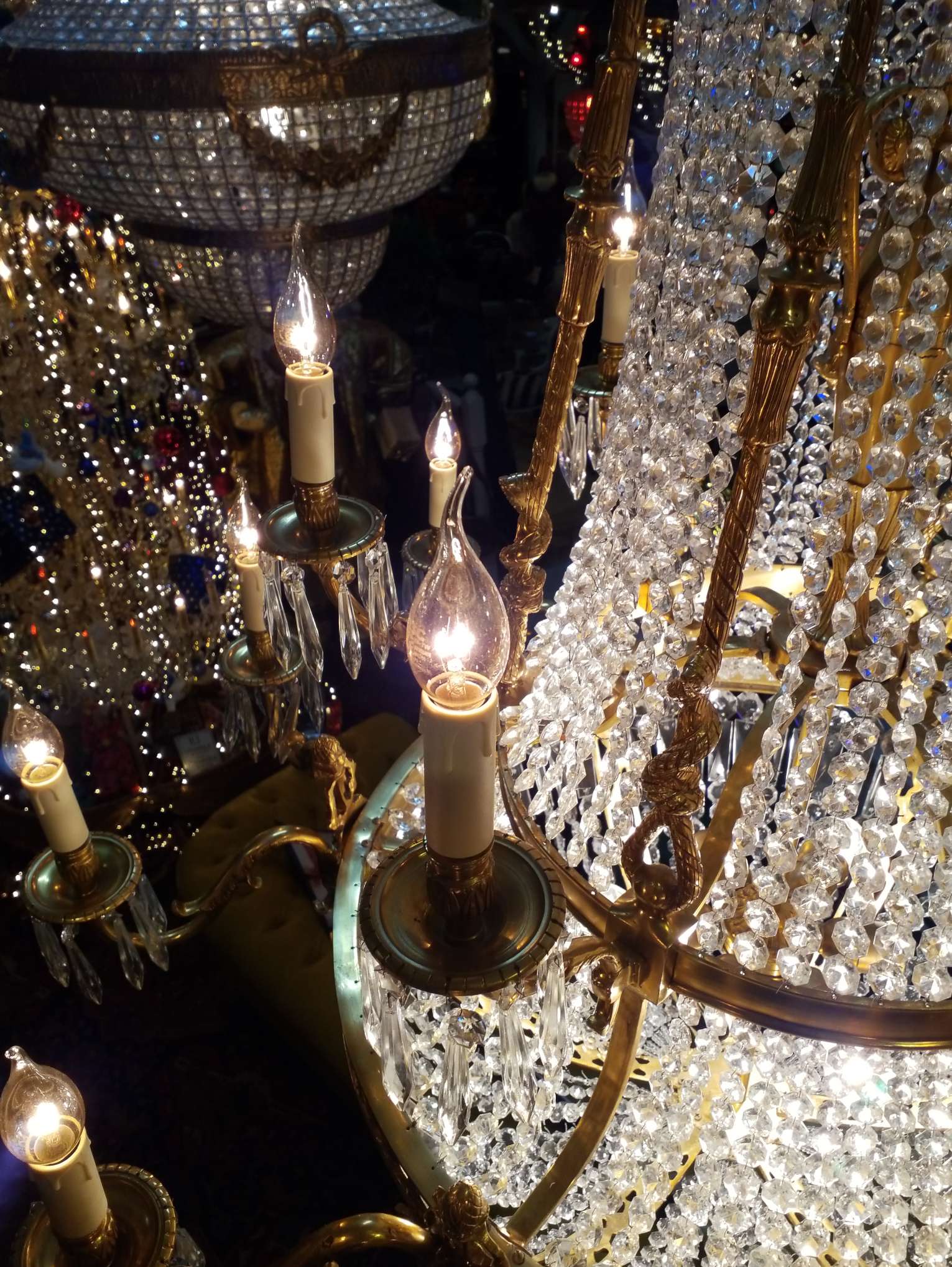 Chandelier with tassels