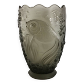 Vase art nouveau Josef Inwald verre  décor Carpes Koi 1900