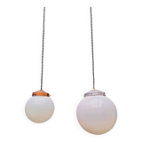 Opaline glass ball pendant lights