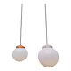 Opaline glass ball pendant lights