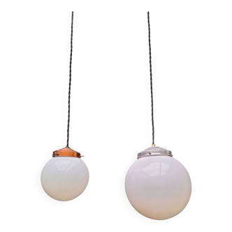 Opaline glass ball pendant lights