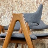 Set of 4 teak chairs by Kai Kristiansen for Sva Møbler Danish Design 60s 70s